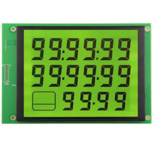 Cheap Custom LCD Panel, Monochrome Temperature Control Instrument Energy Storage Power LCD, STN Yellow Green Segment LCD for sale