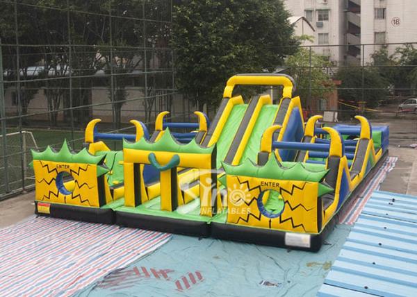 Cheap Adults N kids outdoor giant theme park inflatable playground with big slides for sale for sale