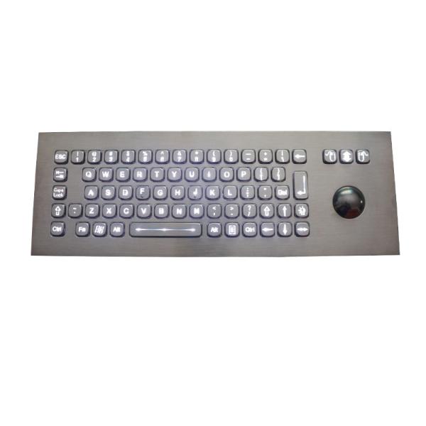 Cheap 74 Keys Rugged Backlit Usb Keyboard With Optical Trackball Top Panel Mount Solution for sale