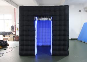 Durable Inflatable Cube Photo Booth Enclosure Black Exterior And White Interior