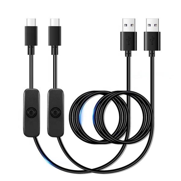 Cheap 1m 5V 3A USB Type C Charger Power Cable with Switch ON OFF for Raspberry Pi for sale