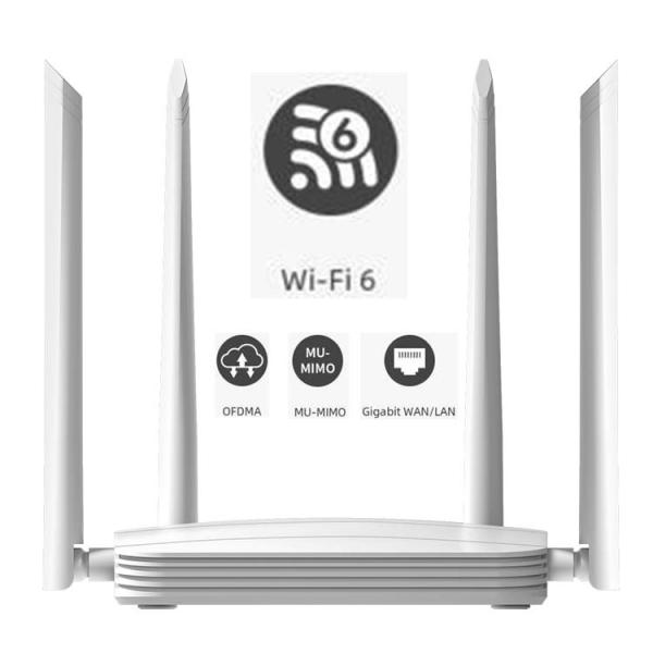 Cheap 1800Mbps 64 Users Wireless Gigabit Wifi 6 Router DHCP Mesh IPV4 IPV6 Mu Mimo CPE for sale