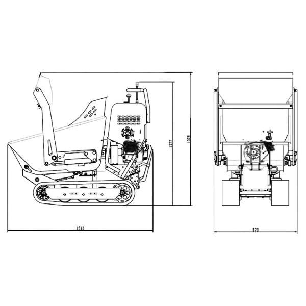 Diesel Engine Small Tracked Dumper