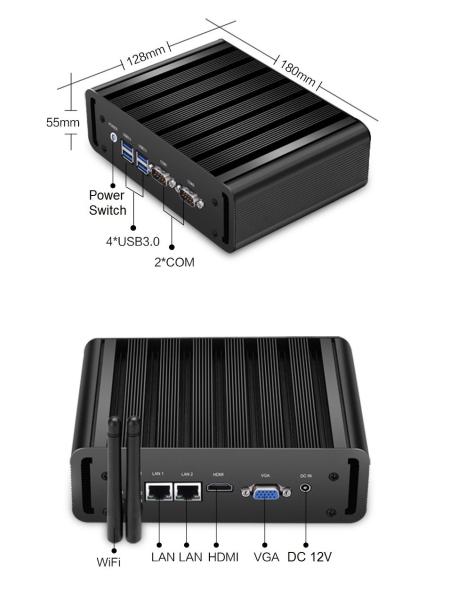 Cheap Fanless Embedded Box PC , Industrial Embedded Computer With 2 PCI/PCIe Slots for sale