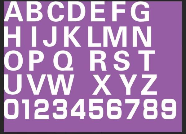 Cheap College Football Heat Press Numbers And Letters For Positions And Name for sale