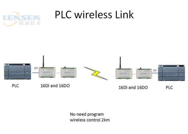 Cheap 16DI 16DO Wireless I O Module PLC Wireless Controller 2km Wireless ON OFF Control for sale