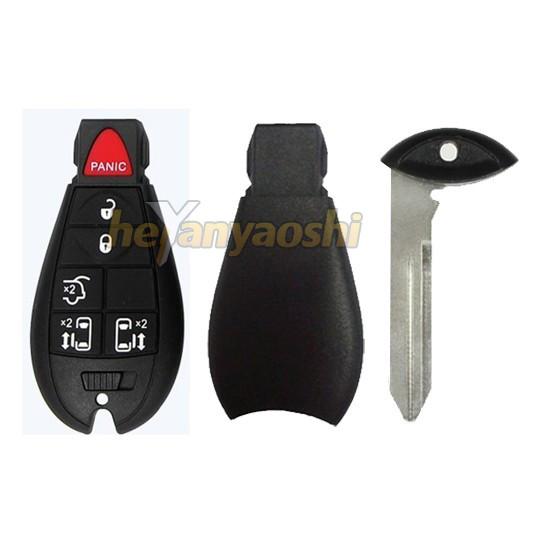 Cheap Chrysler 6Buttons Smart Key Shell with Emergency Key Insert for sale