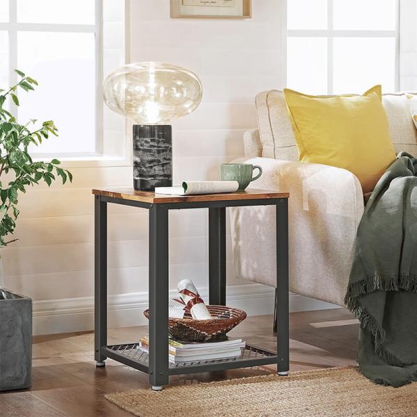 Cheap Square Small Side Table, Industrial Side Table, Rustic End Table, LET41X for sale