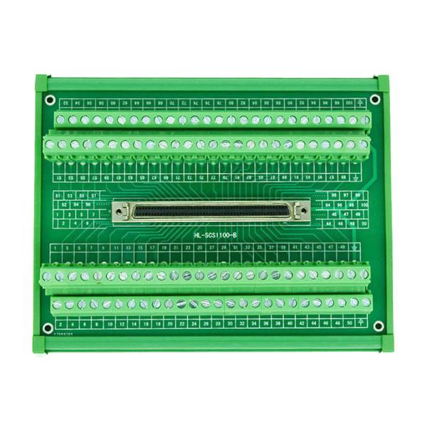 Cheap SCSI 100 Pin Connector DIN Rail Mounting Type Terminal Blocks Module for sale