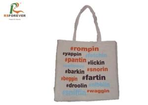 China Recyclable Foldable Cotton Canvas Bags White Tote For Shopping With Custom Logo on sale