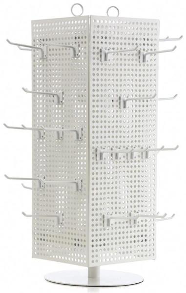 Cheap White Jewelry Tree Display Stand , Rotating Jewelry Display Rack With Earring Storage for sale