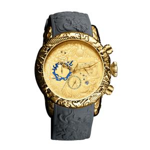 Best Large Dial Men'S Watch Chronograph Waterproof Date Analog Quartz 3D Dragon Design Frog Tape wholesale