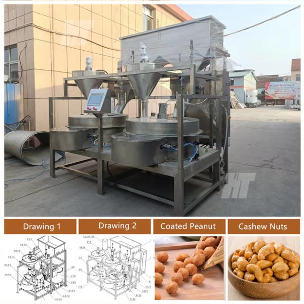 Cheap SUS304 Automatic Peanut Coating Machine High Productivity Nut Coating Equipment for sale