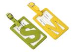 Best Green Travel Color Luggage Tag Pu Leather Hollow Pattern Tag wholesale