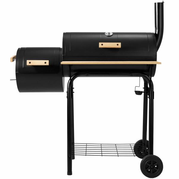 Cheap Chrome Plated BBQ Charcoal Smoker Grill with Temperature Gauge 71cm Cooking Height for sale