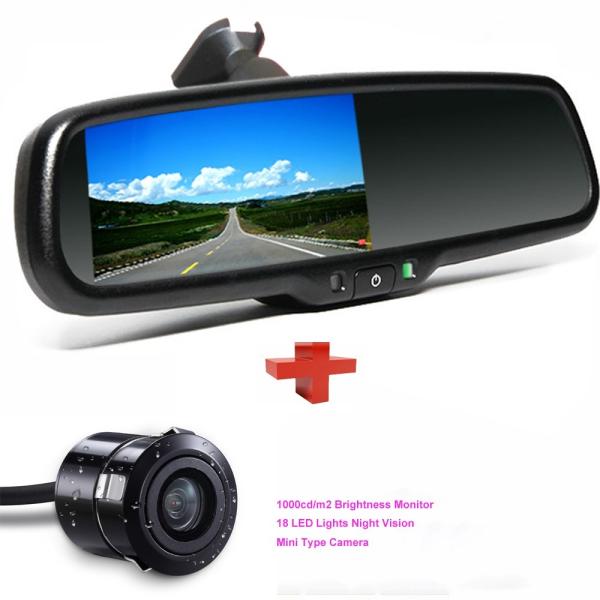 Cheap 4.3" TFT LCD Car Backup Camera Mirror , Reverse Camera Mirror Kit WSVGA 1024 Resolution for sale