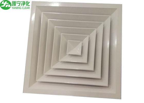 Cheap Air Pipe Inlet Square White Aluminium Grille Directional Air Diffuser For Cleanroom for sale