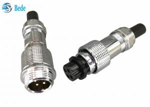 Best Right Angle 3A 200V Gx12 Aviation Connector Zinc Alloy With Nickel Plated wholesale