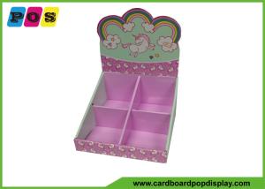 China Portable POP Cardboard Display Boxes , 4 Cells Counter Top Display For Kids Necklace CDU072 on sale