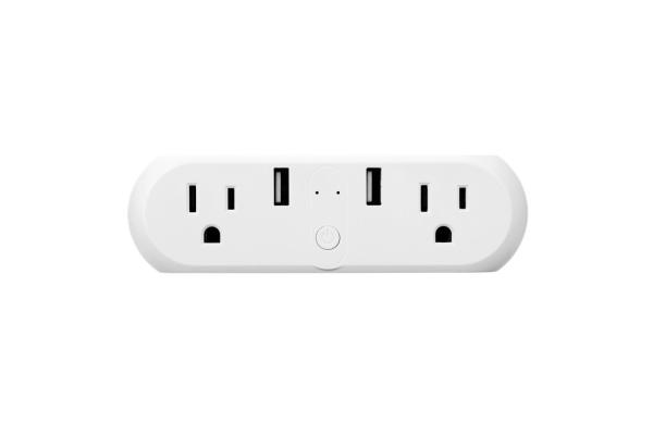 Cheap US Smart Double Plug With 2 USB Control Two Plug Invidually for sale