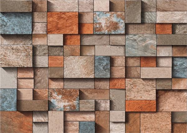 Cheap 3 Dimensional Removable Brick Wallpaper Washable For Lounge Room , Anti - Static for sale