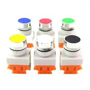 China LAY37-11BN 22mm 1NO1NC Momentary Plastic Push Button Switch 4 screws 10A 600V Power Self reset button switch on sale
