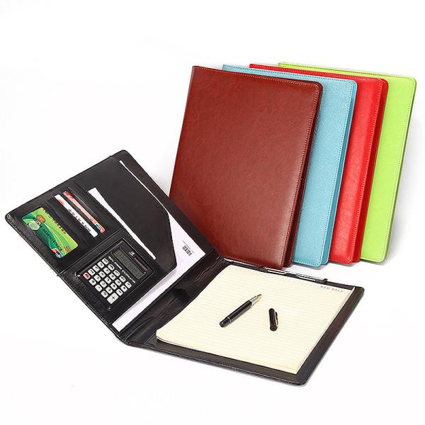Cheap Business Conference Document Notebook Folio Embossed A4 PU Material for sale