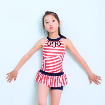 Cheap 2019 Popular Stripe  Split Skirt Swimming Suit for sale