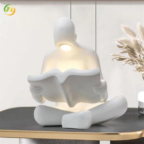 Cheap JYLIGHTING White Art Design Modern Floor Lamp Indoor Modern Creative Abstract Sculpture Mannequin Led Floor Lamp for sale