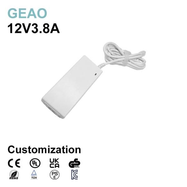Cheap 12V 3.8A Desktop Power Adapter For Sphygmomanometer CCTV Light Cat Single Color Neon for sale