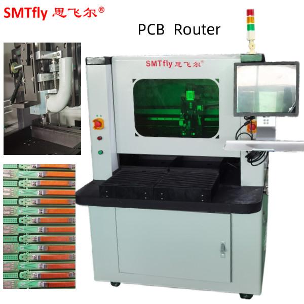 Cheap 50000r/S 20W White PCB Depaneling Router via Controlling Teaching Box Program for sale
