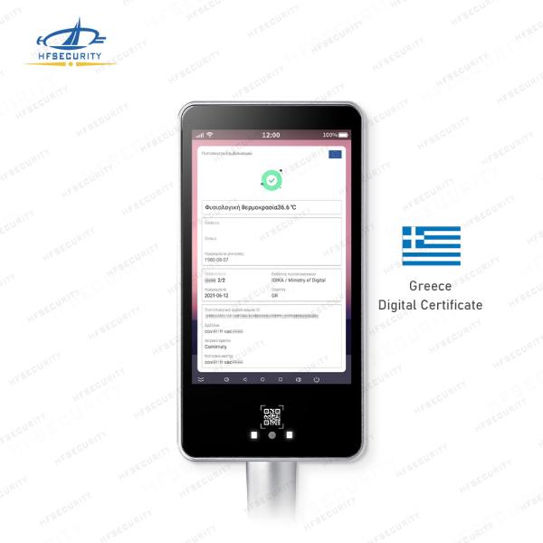 Cheap HF80C Greece Verificy C19 Health Code Scan Device Face Recognition  Health Code Scan Device for sale