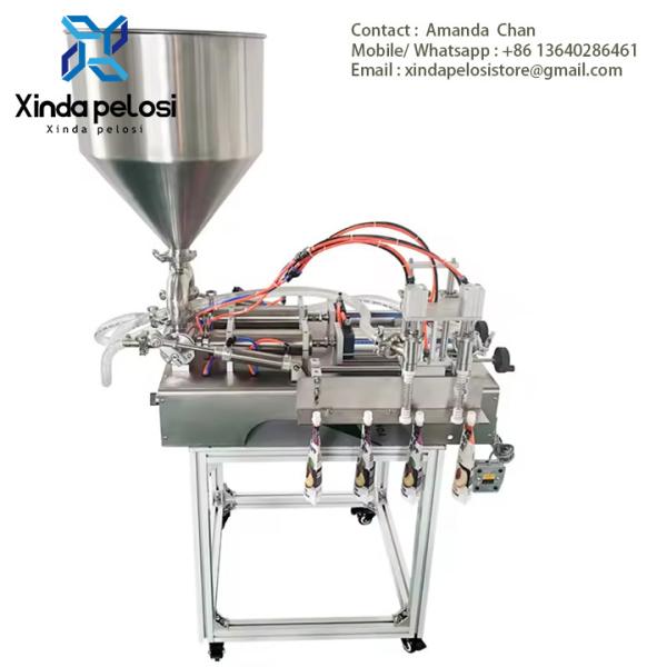 Cheap Semi Automatic Desktop Plastic Pouch Sealing Machine,Spout Pouch Double Head Paste Filling Machine for sale