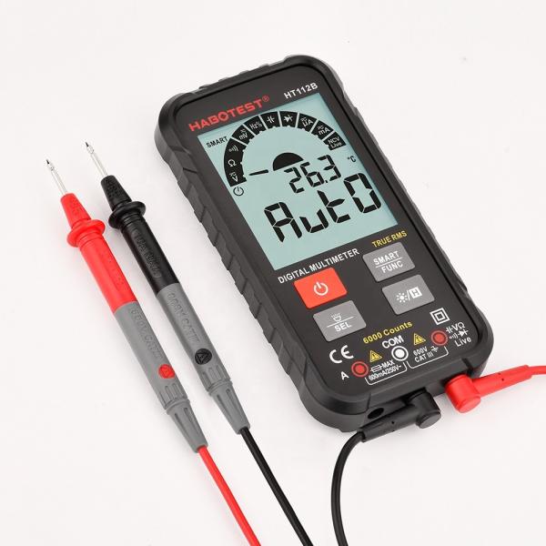 Cheap 600V LCD Display Handheld Digital Multimeter , 6000 Counts Small Digital Multimeter for sale