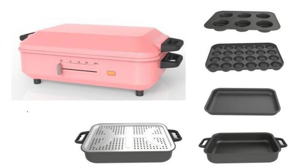 Cheap Multi Functional Cooker , Takoyaki Maker With Detachable Plates for sale