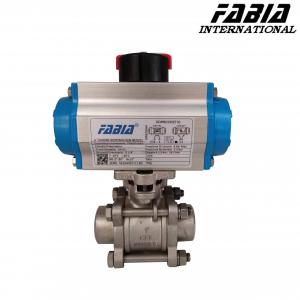 Best Air Actuated Ball Valve With Pneumatic Actuator Two Way Butt Welding wholesale