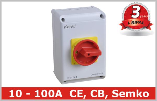 Cheap Weatherproof 100 Amp Disconnect Switch with 1NO+1NC For Rotary Isolating for sale