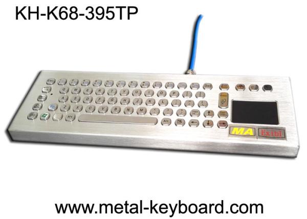 Cheap Industrial Ruggedized Keyboard Desktop Metal Computer Touchpad Customized Layout for sale