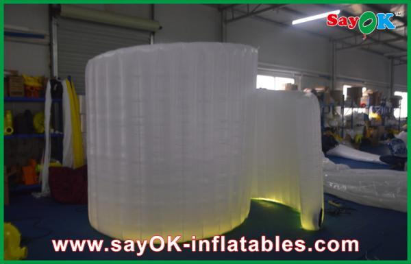 Cheap Photo Booth Decorations 3*2.7*1.5m Spiral Inflatable Photo Booth With Led Light For Event for sale