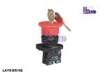 Red Emergency Stop Push Button Switch / Emergency Stop Switch With Key