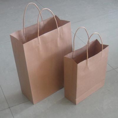 Cheap Multi Handle Brown Paper Packaging Bag Eco-friendly With Middle Size for sale