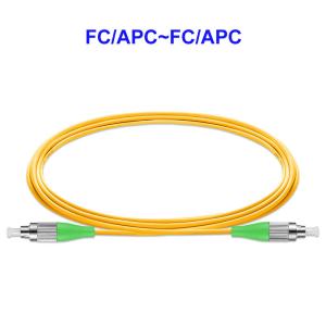 Yellow Fiber Optic Pigtail FC APC FC APC Patch Cord Single Core