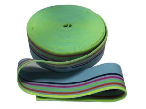 China Colored Woven Striped Elastic Stretch Belt For Women on sale