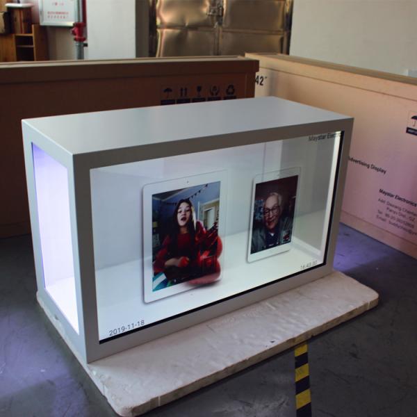 Cheap HD 1080P Transparent LCD Screen Build In Clock And Calendar Function for sale