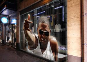 China Indoor P3.9 Transparent Glass LED Display Wide View Angle LED Video Display Panels on sale