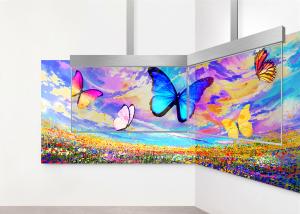 Thin Bezel Foldable OLED Display , Hdmi OLED Display Energy Saving