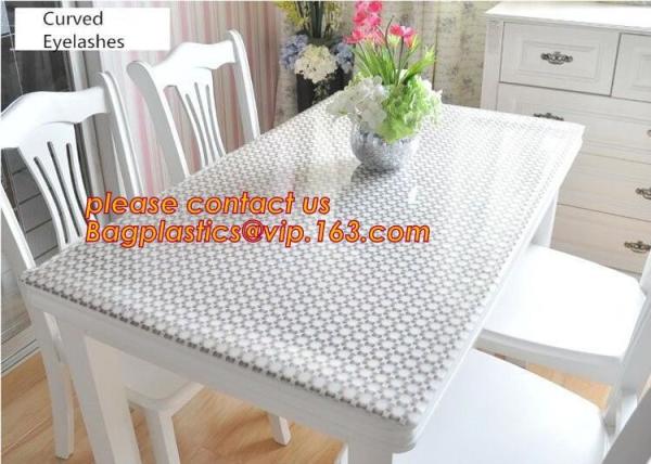 Cheap PVC Tablecloth Gold Silver Flower Soft Glass Square/Rectangle Tablecover Waterproof Oilproof Dining Table cloth BAGEASE for sale