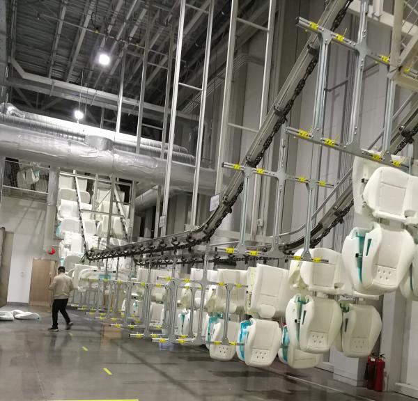 Cheap Automobile Seat Glue Electrostatic Powder Coating Line for sale