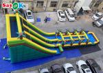 Large Multi Channel PVC Inflatable Bouncer Slide With Pool