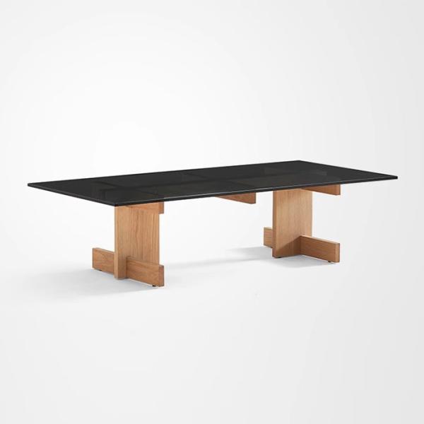 Cheap Rectangle Modern Coffee Table Oak Glass Small Coffee Table for sale